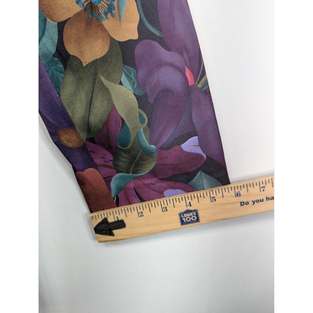 Alfred Dunner Vintage Floral Blazer Purple Blue 16 Made in USA Shoulder Pads - Picture 9 of 9